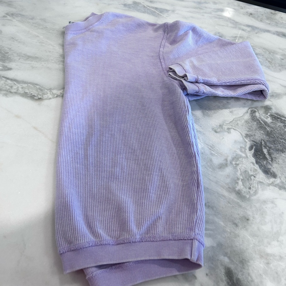 Lavender Ribbed Long Sleeve Top
